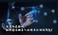 思考的友好的 如何安全地导入比特币私钥到钱包